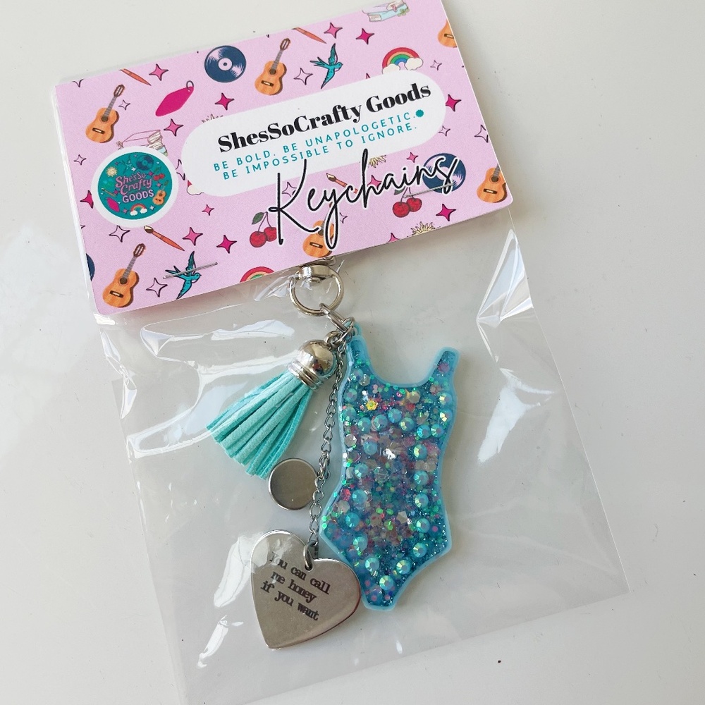 Taylor Swift Bodysuit Showgirl Era Keychain